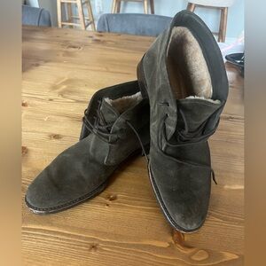 Women's Suede Sherpa Lined Lace up Boots